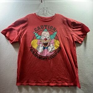 The Simpsons Krusty the Clown "Caution: I Disappoint Everyone" T-shirt 2X